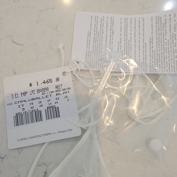 La Perla Ballet blanc fairy gown voile string tie strap silk ivory white size M - Picture 7 of 16